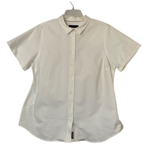 WILDFANG The Essential Oxford Button-Up Shirt Women’s 1X White 100% Cotton Retro - Picture 1 of 6